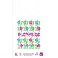 Пакет майка полиэтиленовая 34*58 Цветы (5цветов)  ''Комсерв'' (100 шт)