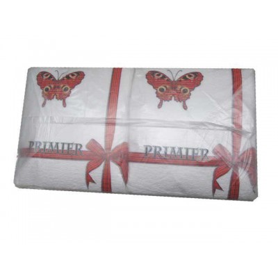 Cалфетки бумажные 50лист Премьер  2-ух слойные  Белая 33х33 (10 пачка)