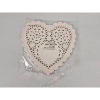 Салфетка ажурная СЕРДЦЕ Ф25,4(100шт) (1 пачка)