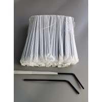 Трубочка d4.8-21см в индивид. упаковке Черная гофра  (200 шт)