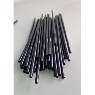 Трубочка d4.8-21см черная с гофрой (200 шт)