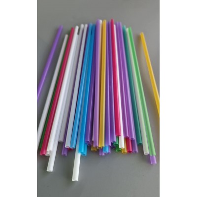 Трубочка d4.8-22см Микс ровная  (200 шт)