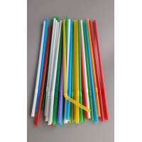 Трубочка d4.8-24см Микс с гофрой  (200 шт)