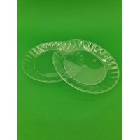 Тарелка стекловидная пластиковая Ø 160 мм прозрачная 10 шт/уп.