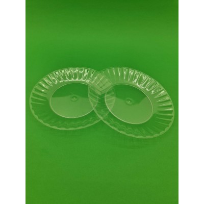 Одноразовая тарелка  стеклоподобная диаметр 205 мм  прозрачная (10 шт)