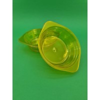 Тарелка одноразовая  стеклоподобная диаметр 500 мл  желтая (10 шт)