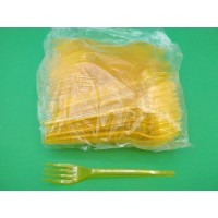 Вилка «Super» стеклоподобная  Юнита желтая (100 шт)