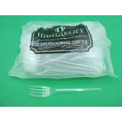 Вилка одноразовая «Super» прозрачная Юнита (100 шт)