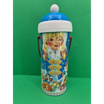 Новогодний тубус для конфет  малый  /Снегурочка(d-67*165mm) (1 шт)