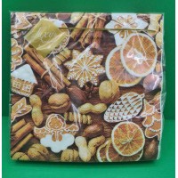 Дизайнерская салфетка (ЗЗхЗЗ, 20шт) LuxyНГ Новогодние сладости (1 пачка)