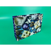 Бумажные новогодние пакеты большого размера горизонтальный 36х22х10 nBG-06 12 шт/уп. пакет под подарки новогод