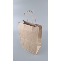 Пакет с ручками бумажный 28*19*11,5  коричневый №6 (25 шт)