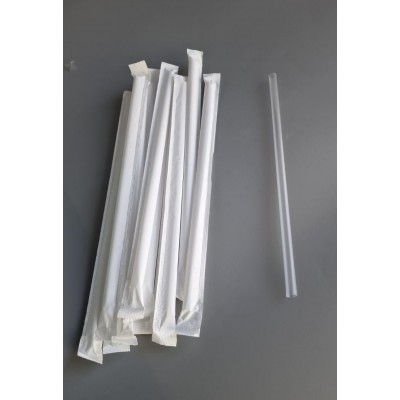 Трубочка d6.8-21см в индивид. упаковке Прозрачная (200 шт) Трубочка d6.8-21см в индивид. упаковке Прозрачная (200 шт)