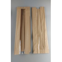 Пакет бумажный с ПП окном  12/5*41 коричневый (1000 шт)