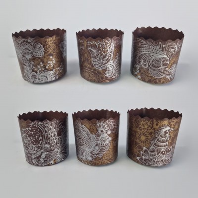 Форма для выпечки пасхального кулича (85*90) Жар-Птица(250гр) (50 шт)