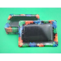 Бумажная тарелка с рисунком 100шт 15*22см