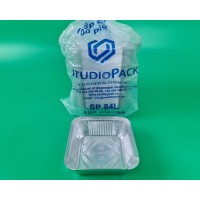 Контейнер из пищевой алюминиевой фольги прямоугольный 850мл SP84L 100шт/уп (1 пачка)