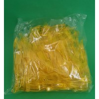 Вилка одноразовая пластиковая для фруктов Юнита Желтая (250 шт)