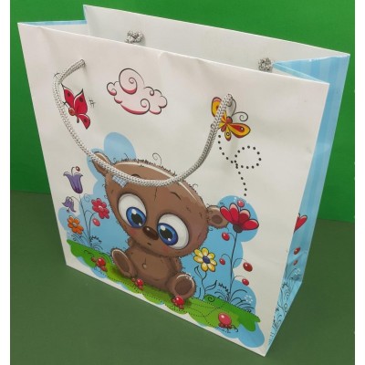 Пакет бумажный подарочный квадратный 23*24*10(артKV-147) (12 шт)