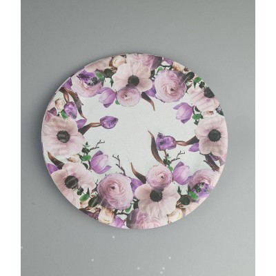 Бумажная тарелка с рисунком 18см Бумажная тарелка с рисунком 18см