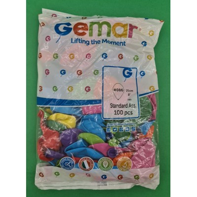 Воздушные шарики ассорти пастель 8