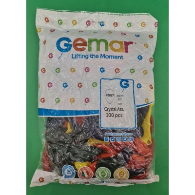 Воздушные шарики  кристалл ассорти 12