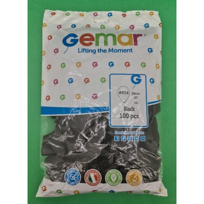 Надувные шары пастель черный 10