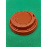 Крышка под стакан  бумажный  Ф90 (гар) оранжевая Маэстро (50 шт)