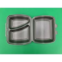 Ланч-бокс из вспененного полистирола с крышкой 2-х секционный размер 236*179*73 черный (Р2662/2865) (125 шт) Ланч-бокс из вспененного полистирола с крышкой 2-х секционный размер 236*179*73 черный (Р2662/2865) (125 шт)