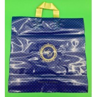 Пакет с петлевой ручкой 40*40 Лилия премиум синий (25 шт)