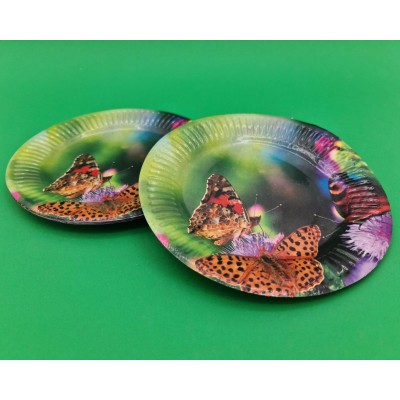 Бумажная тарелка с рисунком  18см