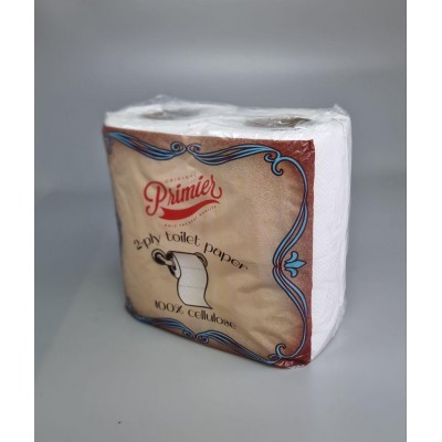 Бумага туалетная белая (а4*150) Примьер (1 пачка)