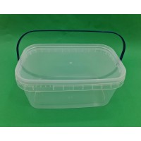Ведро прямоугольное с крышкой 3.1 л, прозрачное (100 шт) Ведро прямоугольное с крышкой 3.1 л, прозрачное (100 шт)