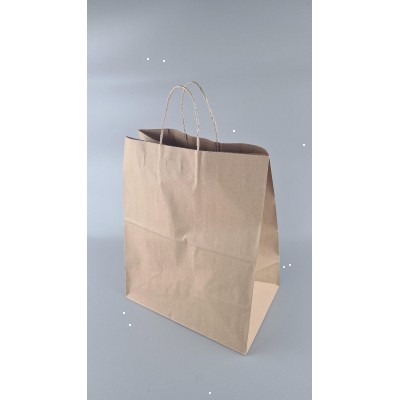 Пакет с ручками бумажный 35*29*19 бурый №35 (25 шт)