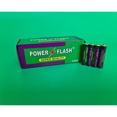 Элемент питания Батарейка POWER FLASH (ААА R3) солевые (Б-4) (4 шт)