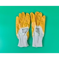 Хозяйственные перчатки рабочие нитрил жёлтый №10 