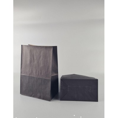 Пакет с дном бумажный 28*19*11,5  ЧЕРНЫЙ (25 шт)