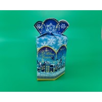 Новогодняя коробка для конфет №212 (700гр) Новогодние дома (25 шт)