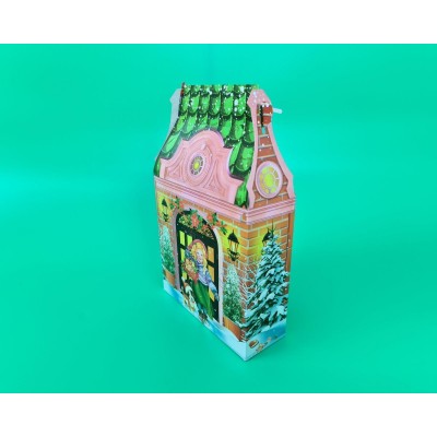 Коробка под конфеты №239 (600гр) new Новогодний дом (25 шт)