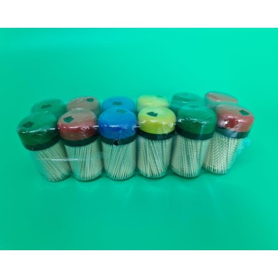 Зубочистка деревянная двусторонняя в жесткой упаковке 250шт(а12) (1 пачка) Зубочистка деревянная двусторонняя в жесткой упаковке 250шт(а12) (1 пачка)