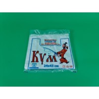 Полиэтиленовый пакет майка 24*43 Кум Белая (100шт) (1 пачка) Полиэтиленовый пакет майка 24*43 Кум Белая (100шт) (1 пачка)