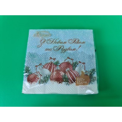 Новогодняя салфетка (ЗЗхЗЗ, 16шт)  La Fleur 