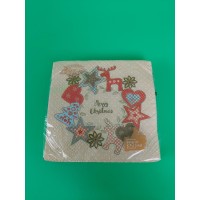 Новогодняя салфетка (ЗЗхЗЗ, 16шт) La Fleur Новогодняя салфетка (ЗЗхЗЗ, 16шт) La Fleur