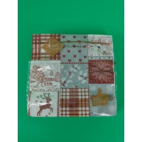 Салфетки бумажнае новогодние(ЗЗхЗЗ, 18шт)
