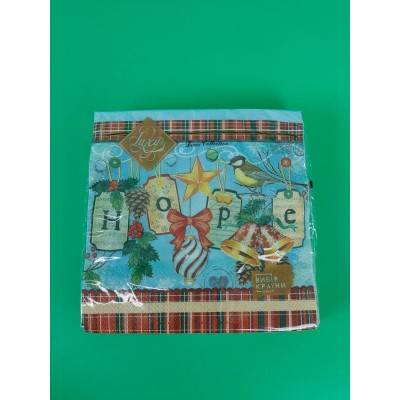 Салфетки бумажнае новогодние(ЗЗхЗЗ, 18шт)