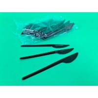 Нож одноразовый черный Андрекс (100 шт)