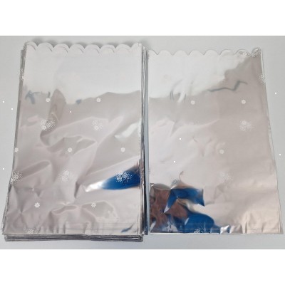 Пакет с рисунком для упаковки подарков   (25*40) №51 фольгированный ассорти (100 шт)