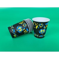 Бумажные стаканы цветные 175мл 