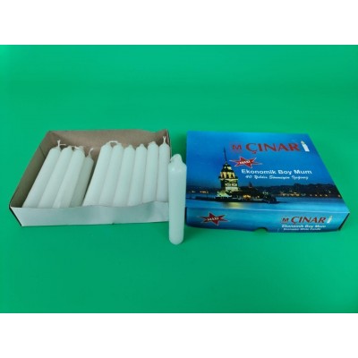 Свеча парафиновая в коробке 15 см Ø 2 см 40 грамм 20шт./уп. Свеча парафиновая в коробке 15 см Ø 2 см 40 грамм 20шт./уп.