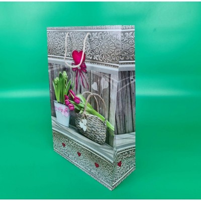 Пакет бумажный гигант вертиркальный (30х42х12)(артGV-088) (12 шт)